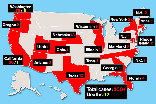 Coronavirus Map Black AMerica World News