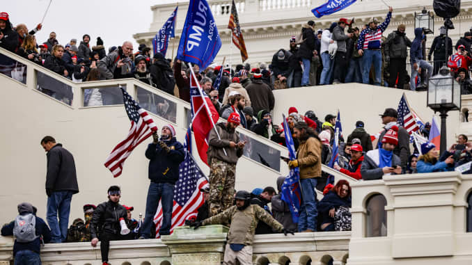 Pro-Trump supporters storm the U.S. Capitol following a rally with President Donald Trump on January 6, 2021 in Washington, DC. BAWN
Samuel Corum | Getty Images 